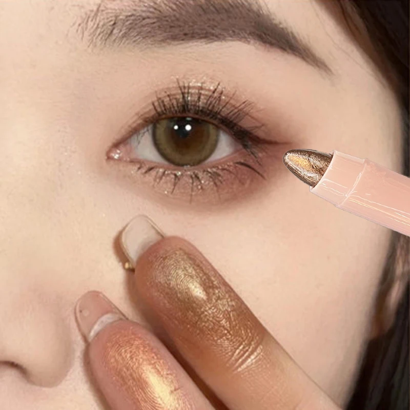 

6 Colors Highlighter Eyeshadow Pen Pearlescent Matte Nude Eye Shadow Makeup Pigment Cosmetic Waterproof Lasting Eye Makeup Tools