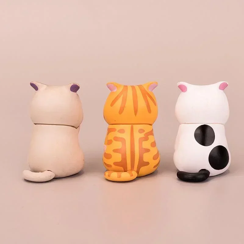 Pet Cat Cake Decoration Figurine Model Toys Kawaii Distressful Kitten Cat Figure Mini Animals Home Ornament Kid Xmas Gift