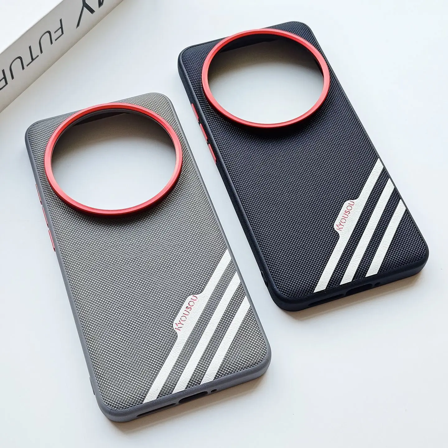 Sleek Skin-Friendly Metal Frame Case with PU Leather Cover - Shockproof