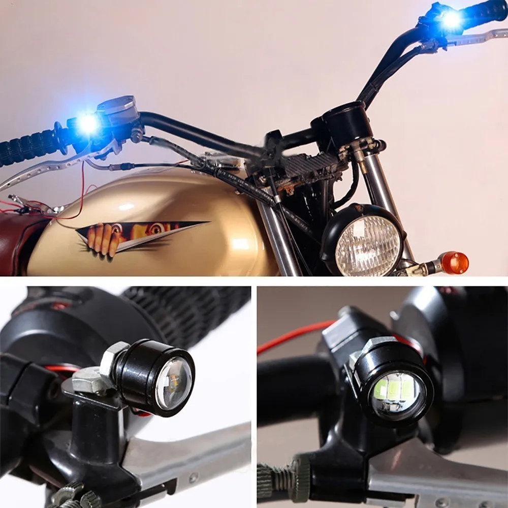 Motorcycle Led Light Super Bright Spotlight Driving Safety Lamp Motorcycle Reverse Brake Light Fog Lamp Moto Accessories 2Pcs motorcycle led lights