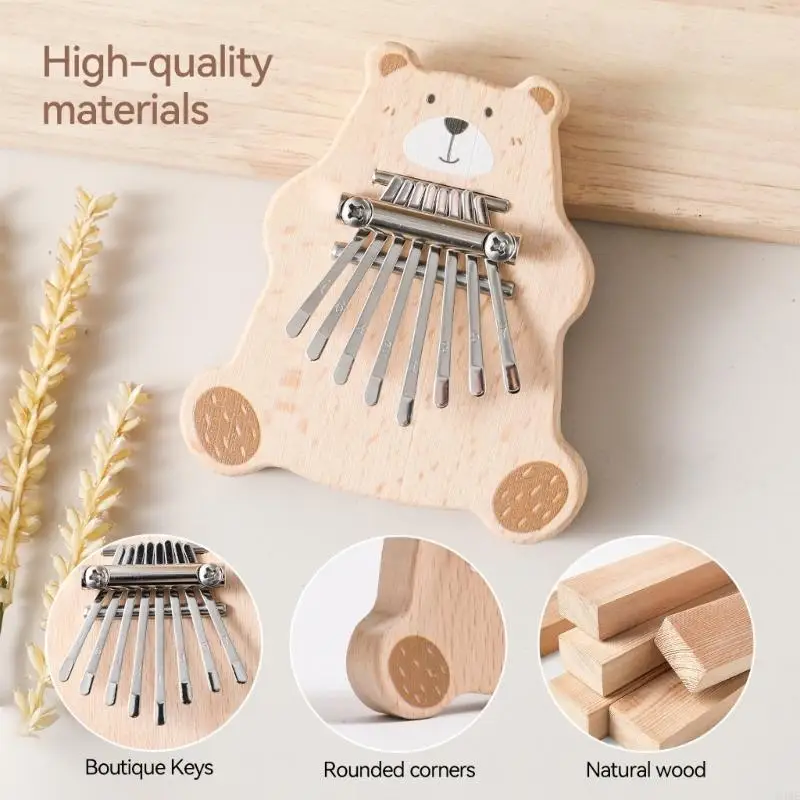 C4DE Wood 7 Keys Marimba Thumb Piano for Kids Adults, Marimba 7 Keys Thumb Piano Finger Instrument for Music Lover
