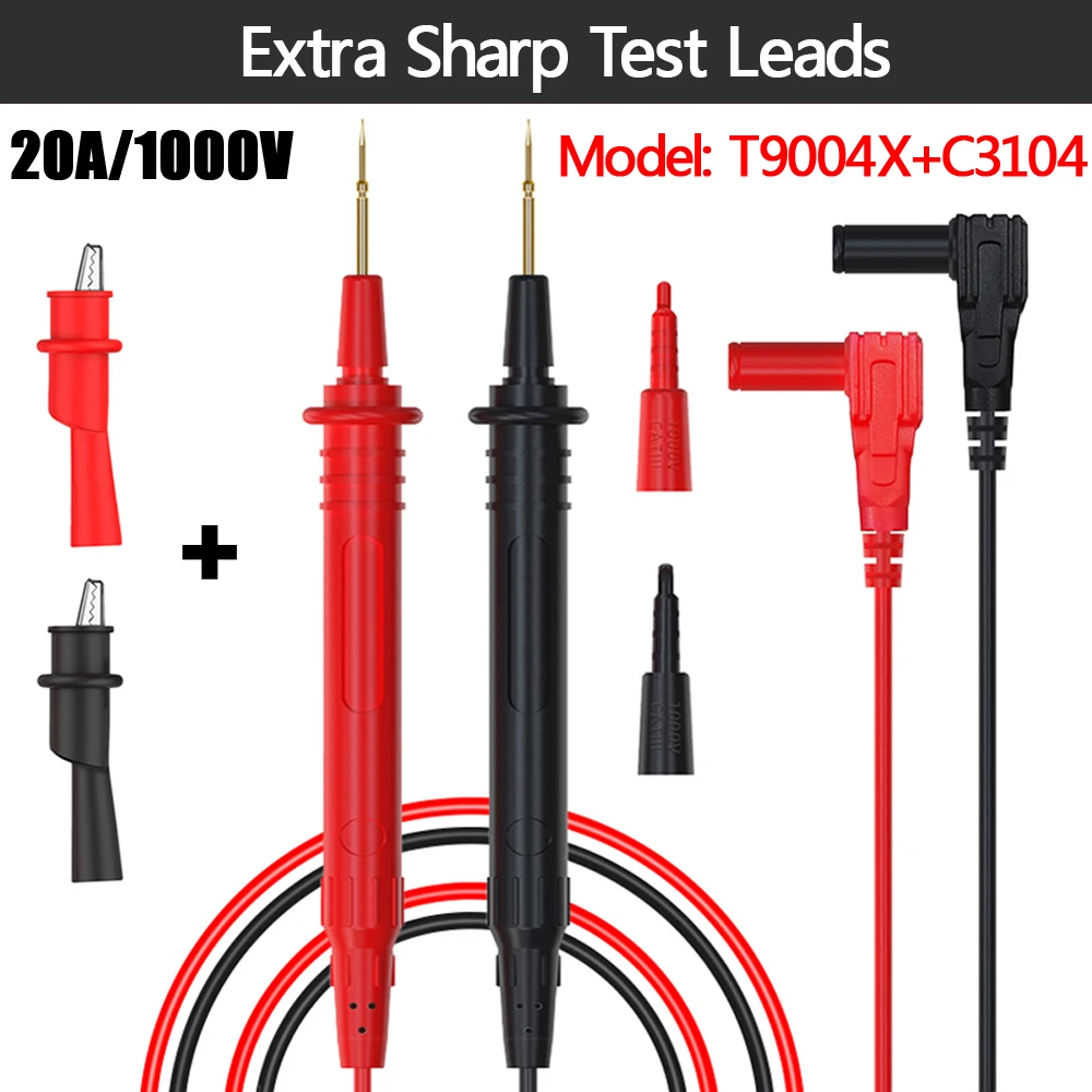 Ultra-Sharp Multimeter Probe Test Leads Alligator Clip Wire High Quality Insulat