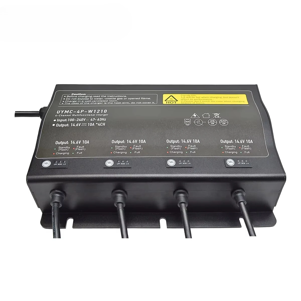 Caricabatterie Marino 12V 10A IP68 – 3 Banche (5A/banca) Per Batterie SLA/AGM/Litio/LiFePO4