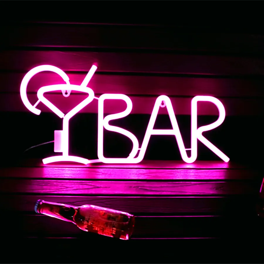 

BAR Neon Sign LED Light Party Club Restaurant Shop Bar Bedroom Home Lamp USB Powered Remote Control Atmospheric Wall Decor Gifts