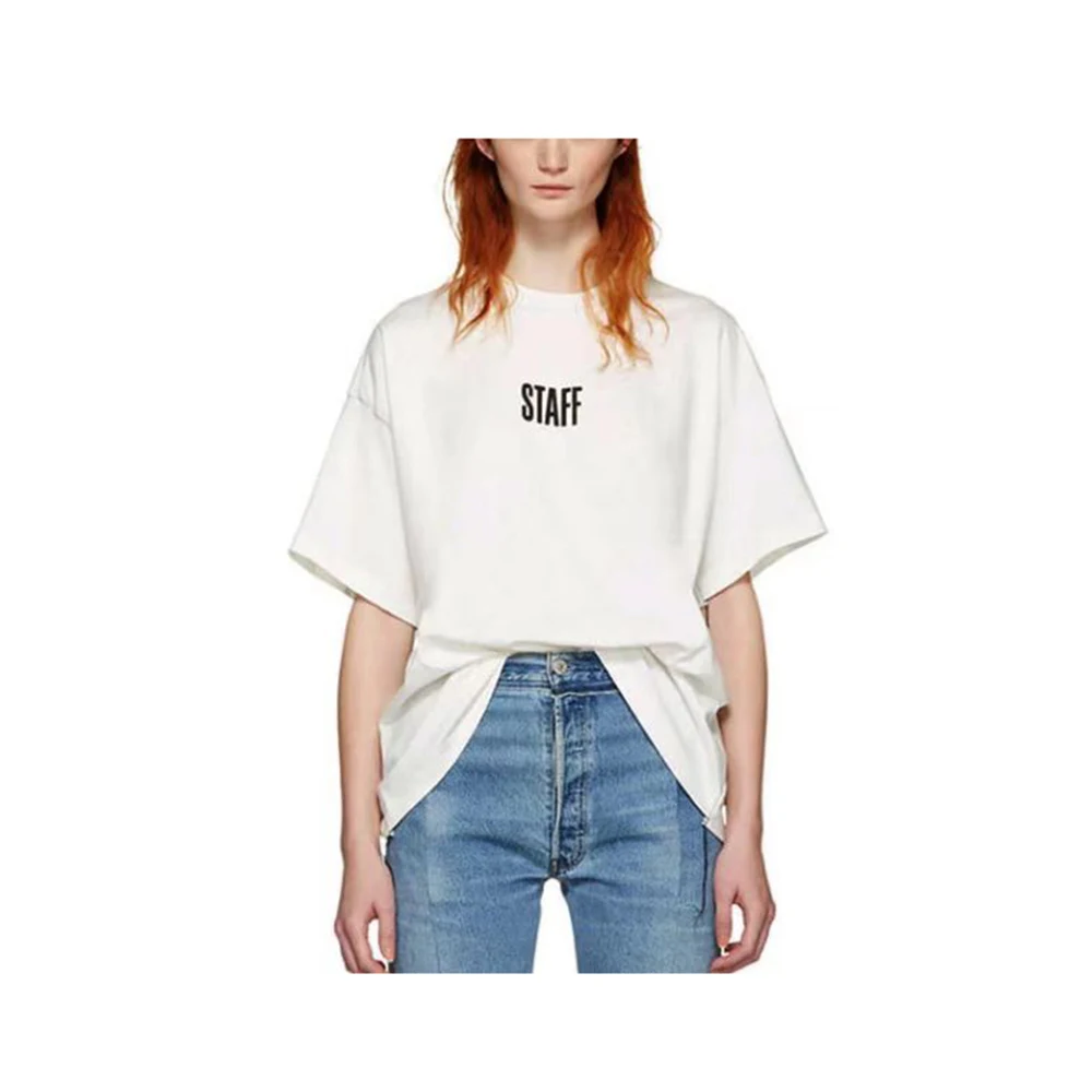 

Women's New Fashion Leisure Simple Round Neck Sports T-shirt Letter Versatile Cotton Sweat Absorbing Short Sleeve