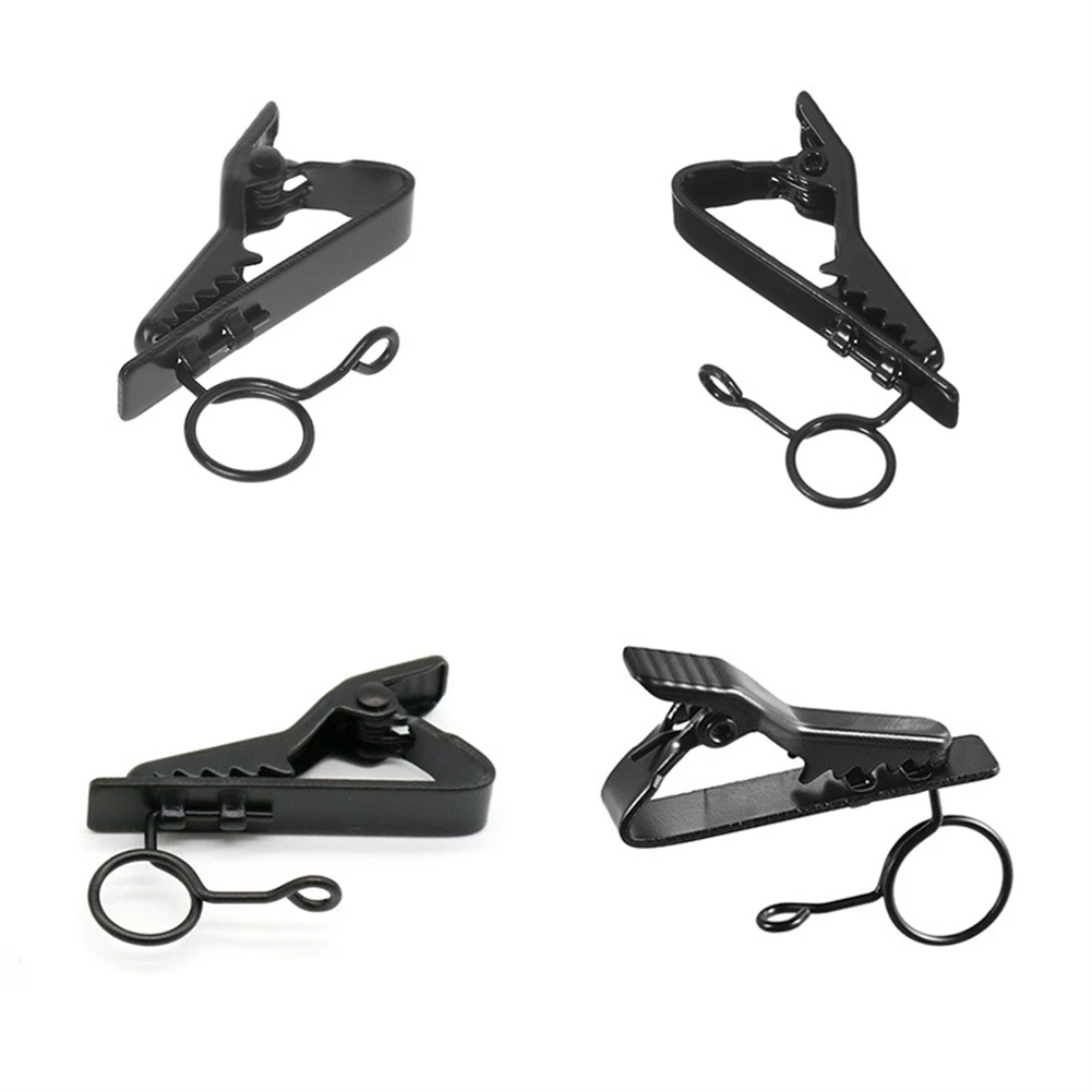 

10Pcs Microphone Iron Clip Tie Clip Mic Lapel Collar Clip Microphone Accessories