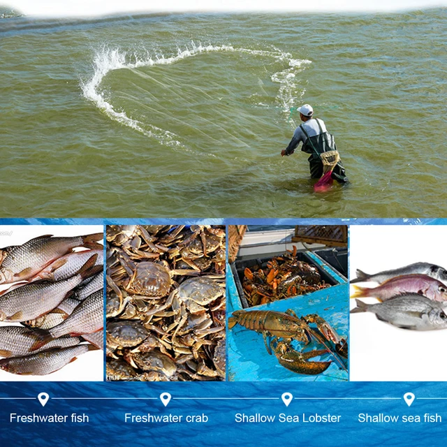 Fishing Net Fish Mesh Trap Monofilament Gill Net Netting Outdoor Fishing Tackle Three Layer  Monofilament Mesh Fish Mesh Trap 5
