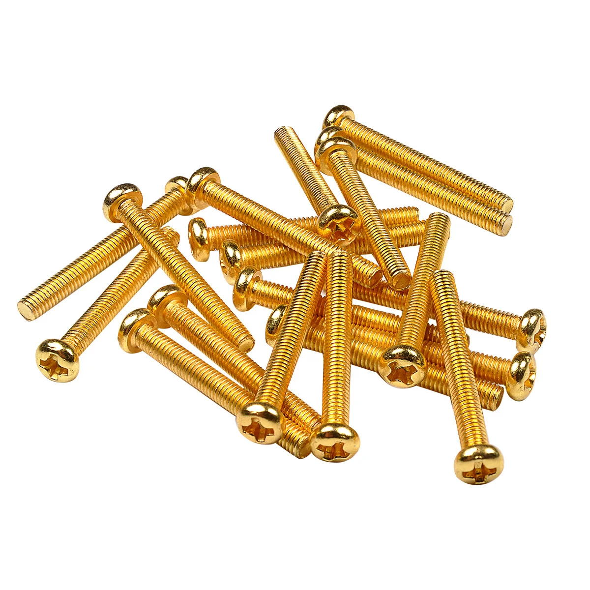 Musiclily Basic 3X25Mm Filettatura Metrica In Metallo Humbucker Pickup O Viti Ad Anello Pickup Per Pickup Epiphone Sg, Oro (Set Di 20)