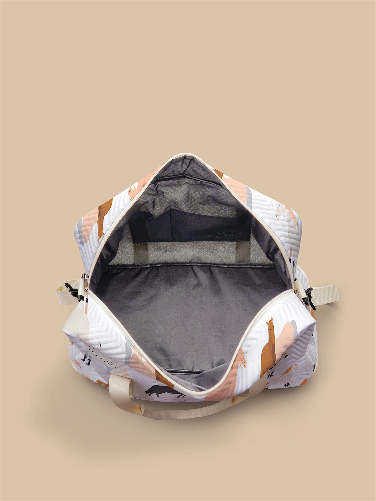 Lightweight wave patterned travel Dufile bag, large capacity sports and fitness storage bag, portable weekend overnight bag