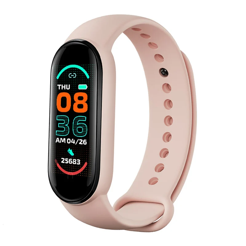 M6 Smart Bracelet Color Screen Sport Bracelet Pedometer Bluetooth Reminder and Heart Rate Blood Pressure Smart Watch for Fitness 