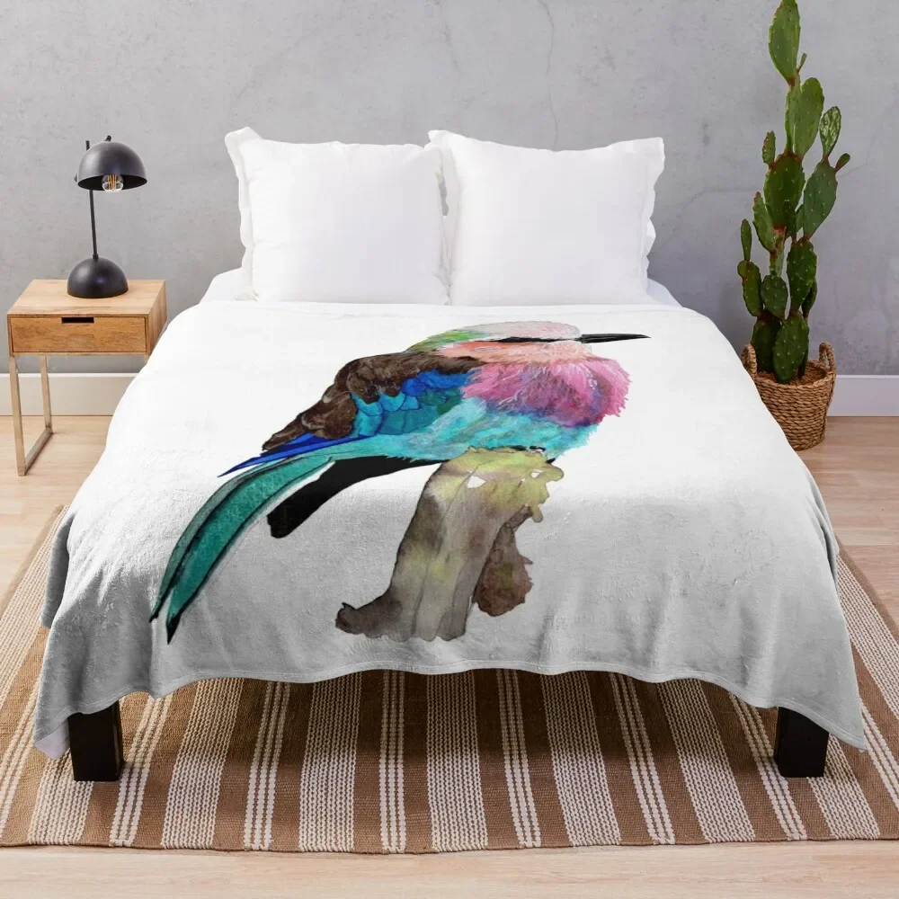 

Lilac Breasted Roller Bird Throw Blanket for sofa halloween For Sofa Thin Blankets