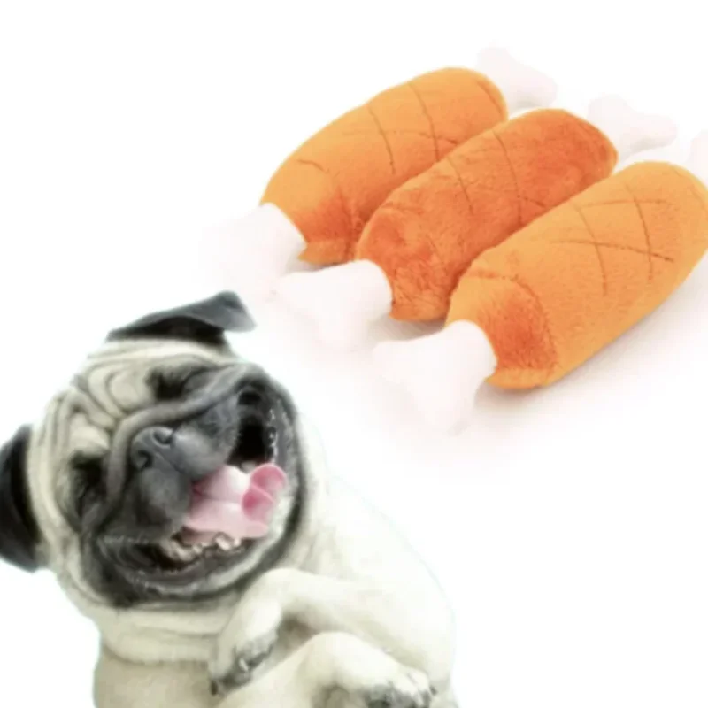 Interactive Plush Bone Toy For Dogs Vocalizing Bite Resistant_voghion.com
