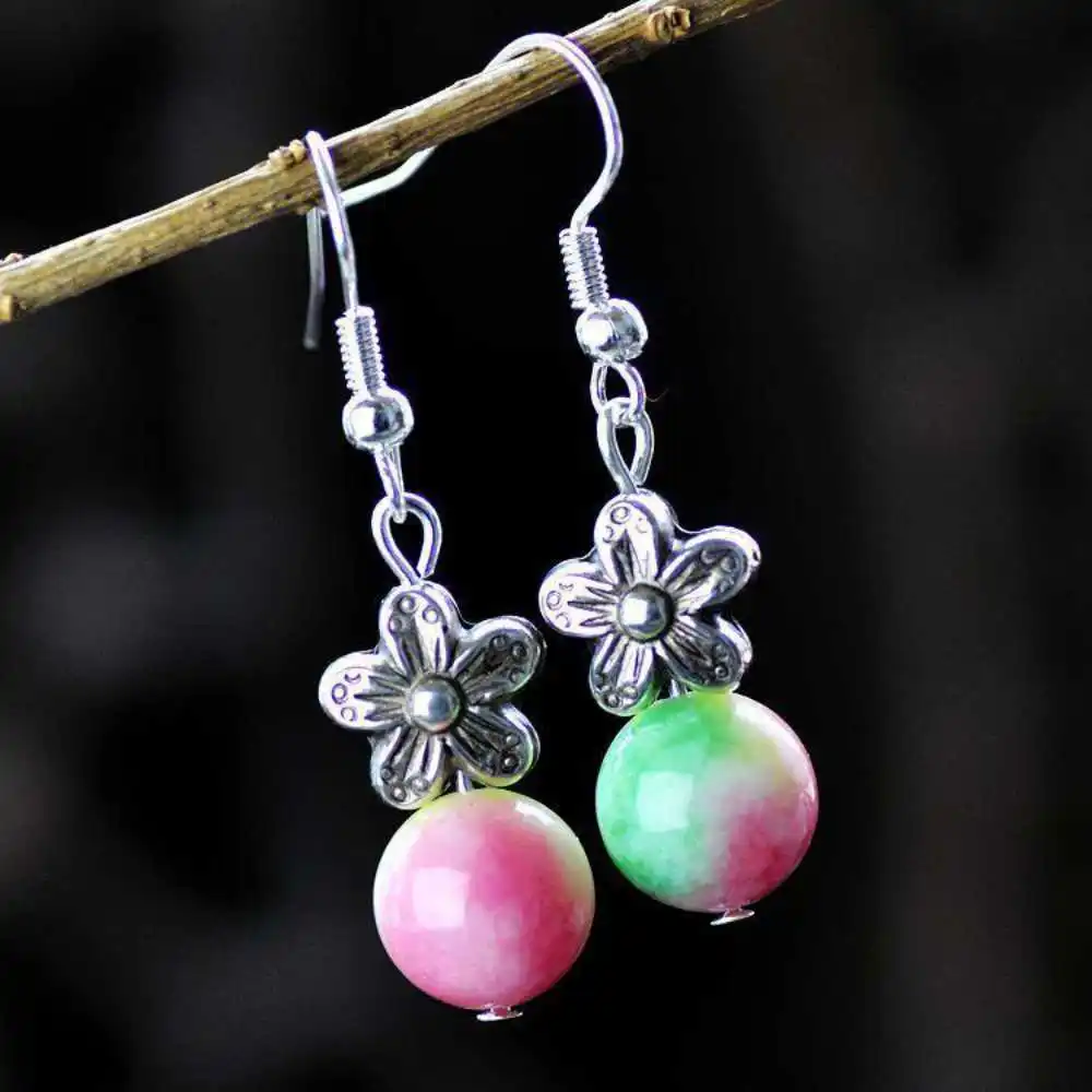 

Women's drop dangle earrings 8mm natural gemstone stone Gift Jewelry Aquaculture Hook Freshwater Christmas New Year Beautiful