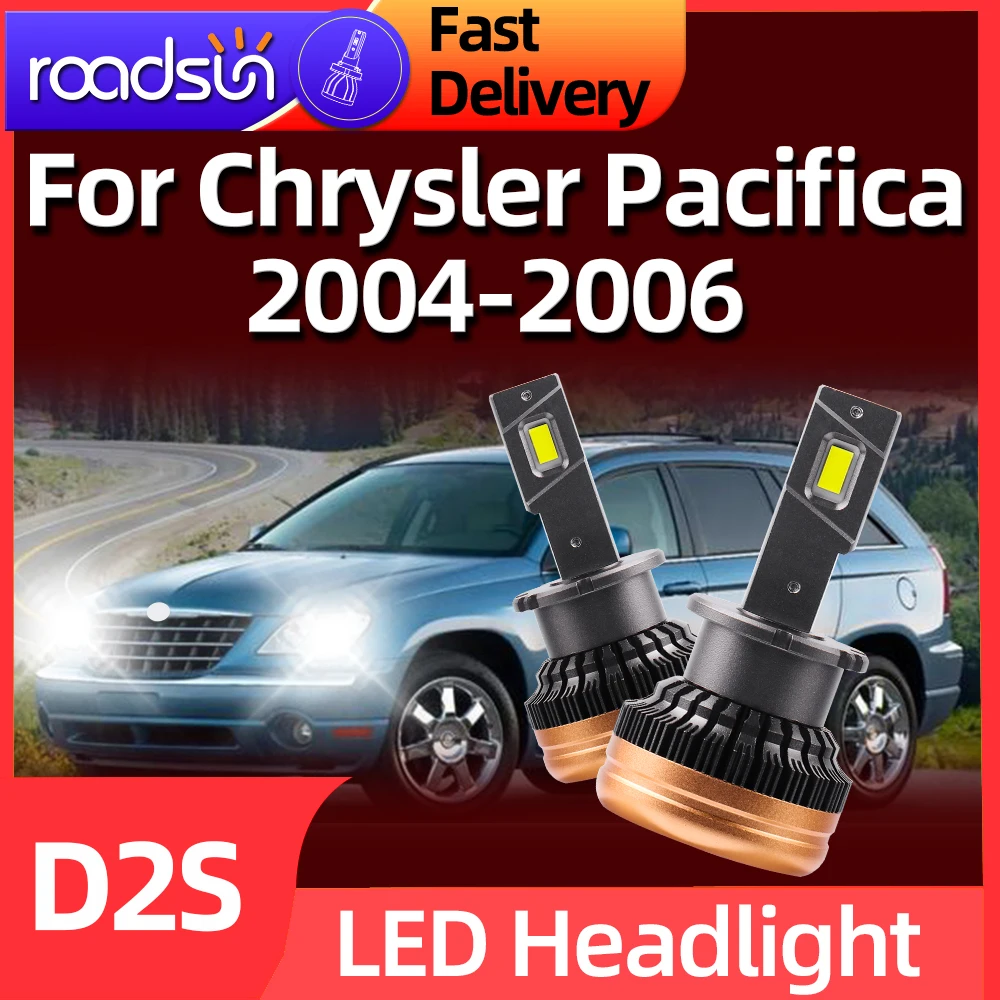 

Светодиодные фары Roadsun D2S, 2004 лм, Сверхъяркие автомобильные лампы HID, Ксеноновые лампы для Chrysler Pacifica 2005 2006