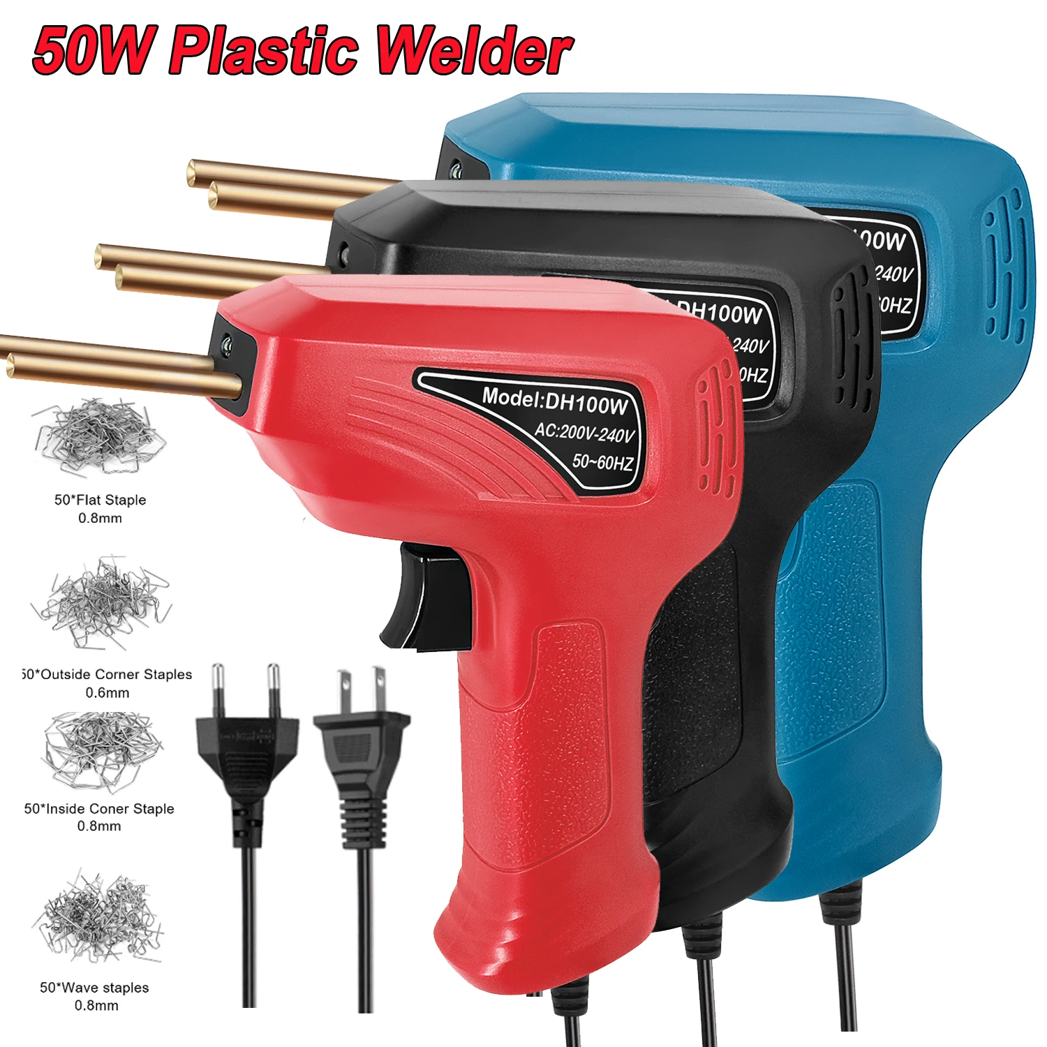 50w Plastics Welder Handheld Welding Machine Panel Crack Repairs Kit