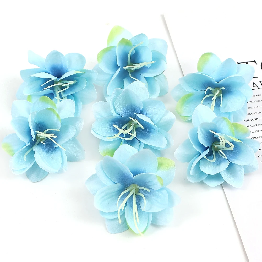 20Pcs Künstliche Blumen Kopf Seide Lilie Blume Für Hochzeit Hause Weihnachten Dekoration DIY Kranz Sammelalbum Liefert Zubehör – Detail 5