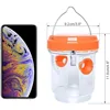 Solar Wasp Traps  Hanging, Yellow Jacket Trap with UV LED Light, Reusable Bee Trap Catcher for Hornets,Flying Insects Killer 2