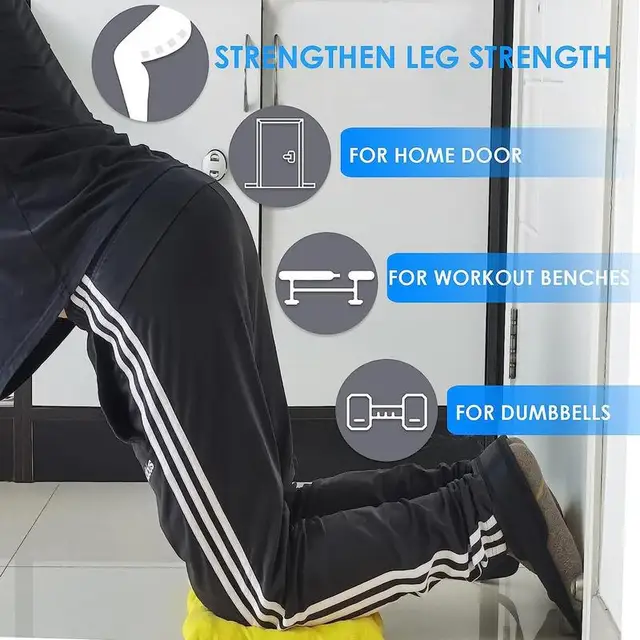 Fitness Hamstring Curl Strap Exercise Assisted Strap Belt Working Leg Muscles Bodybuilding For Home Gym Bench Workout Squat 4