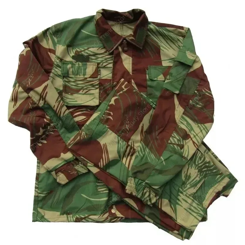 Rhodesian Brushstroke Camouflage Clothing Rhodesian Bush War 1964-1979 Security Forces Suit Jacket Pants Men