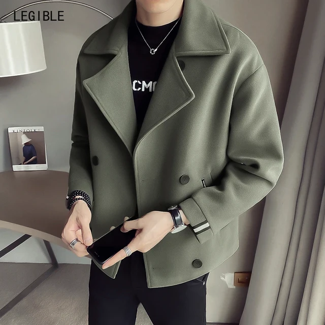 Winter Overcoat For Men Dark Brown Long Double Breasted Coat Man Woolen Jackets  Mens Social Clothing Casual And Elegant 1 Piece - AliExpress