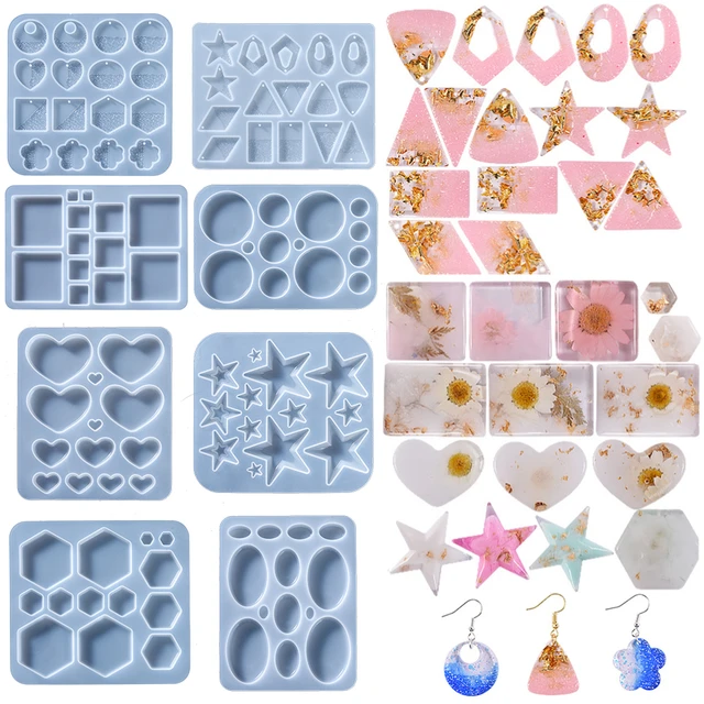 Transparent Epoxy Uv Resin Casting Molds Kit Silicone Mold Epoxy Glue  Earring Keychain Jewelry Making Diy Necklace Pendant Mould - Resin  Diy&silicone Mold - AliExpress