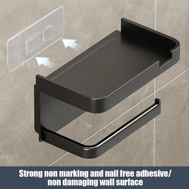 Porte-rouleau de papier hygiénique mural, rangement en plastique épaissi antirouille, T1 pour HOKitchen 1