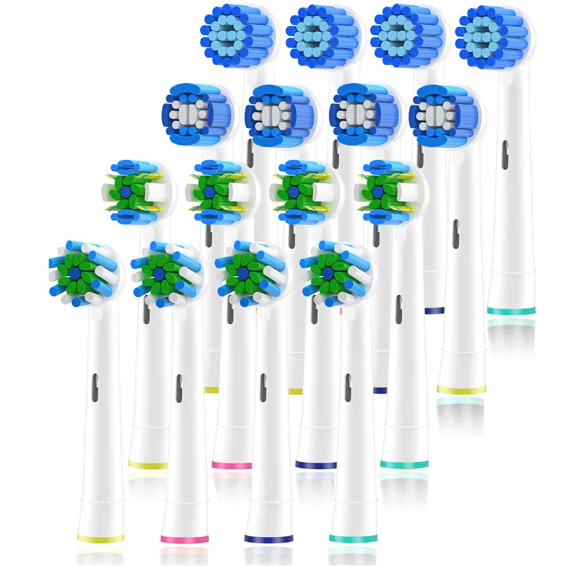 4 Pcs 3d Soft Bristle Rotating Replacement Toothbrush Head Universal