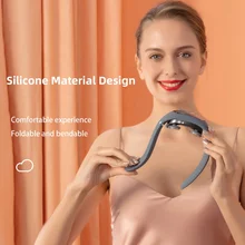 

Mini Neck Massager Intelligent Silicone Shoulder and Neck Pulse Electric Portable Neck Protector Relax Massageador Corporal