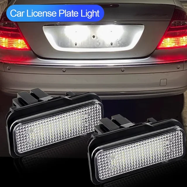 Canbus White LED License Number Plate Light for Mercedes Benz C-Class S203 E-Class W211 S211 CLS-Class W219 SLK-Class R171