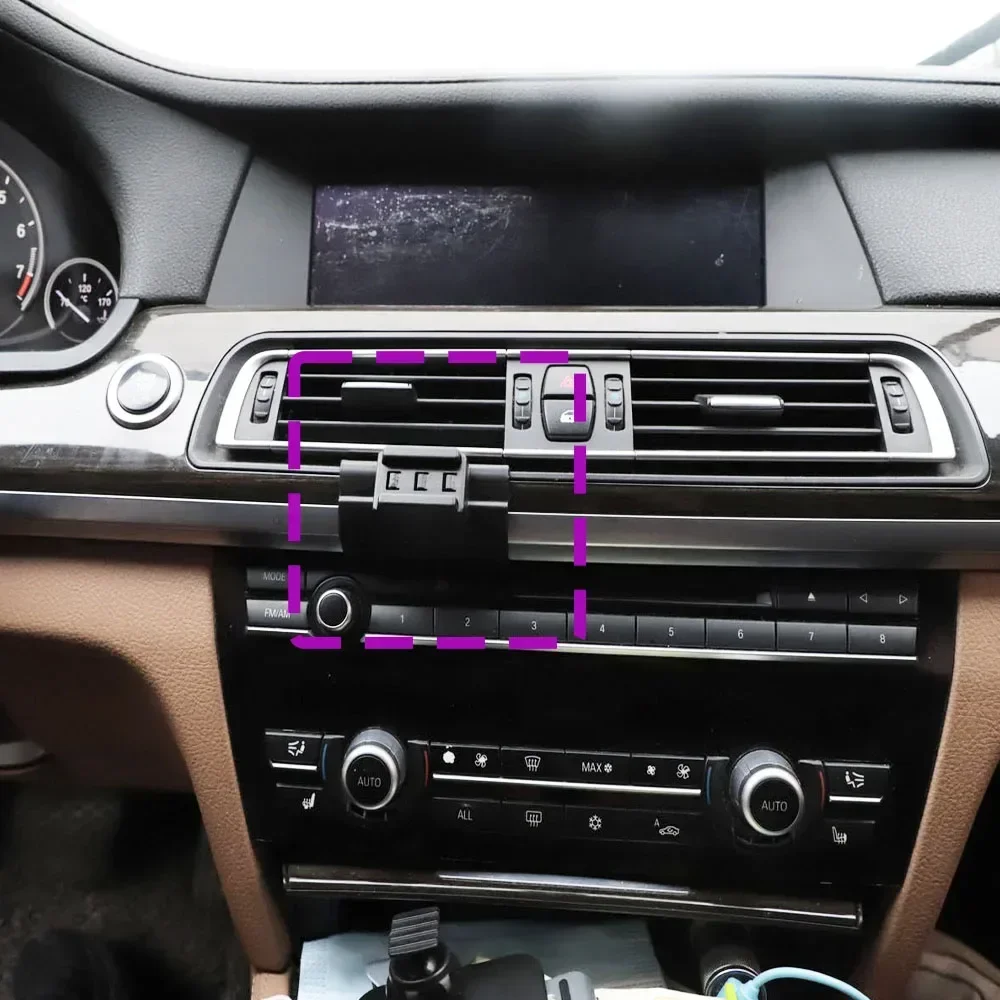 BMW 7 시리즈 F01 2009 2010 2011 2012-2015 전용 고정 브래킷 베이스 무선 충전 차량용 핸드폰 거치대 인테리어 액세서리