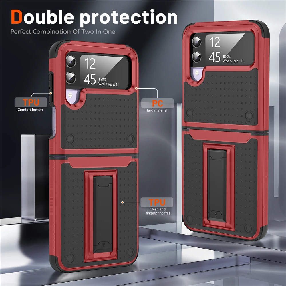 Custodia Antiurto Ibrida Tpu 2 In 1 Per Samsung Galaxy Z Flip 3 Custodia Rigida Robusta Per Samsung Galaxy Z Flip 4