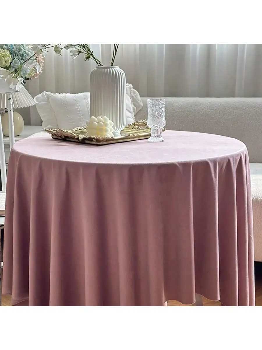 1pc Pink Classic Comforter Cloth Tablecloth for Wedding /Home Decoration 5