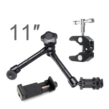 Magic Arm ผู้ถือโทรศัพท์มือถือเดสก์ท็อปสมาร์ทโฟน Mount ขาตั้งโทรศัพท์พร้อม Clamp โทรศัพท์มือถือสําหรับ Iphone Xiaomi 7