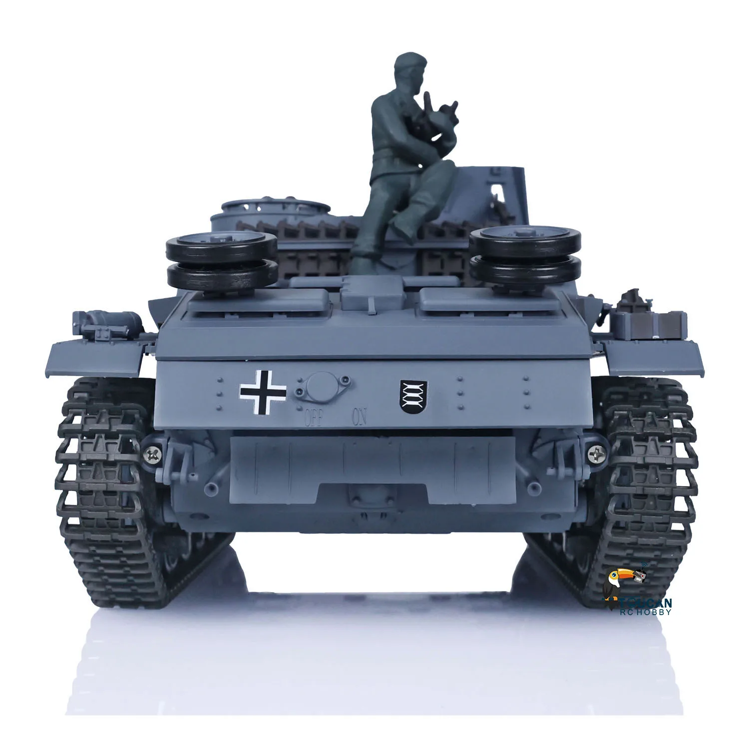 In Stock Heng Long HL 1/16 German Stug III RTR RC Tank 7.0 Plastic 3868 Machine Gun Smoking Remote Control Military Car Toys 5