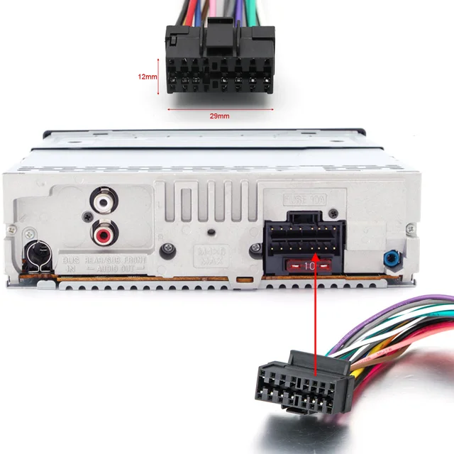 Cable adaptateur ISO autoradio SONY CDX-G3000UV CDX-G3100UV CDX