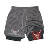 Men's Fashion Anime Printed Sports Shorts 2 in 1 Running Training Fitness Shorts Summer Outdoor Fitness Sports Pants M-3XL 5