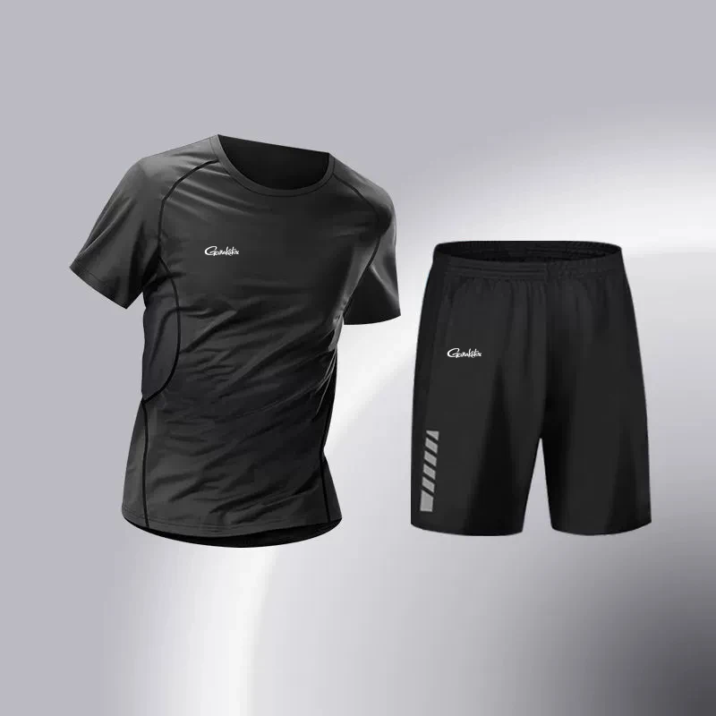 Gamakatsu moda de pesca 3-5 uds conjunto de ropa deportiva para correr para hombre traje de chándal de Fitness ropa depo