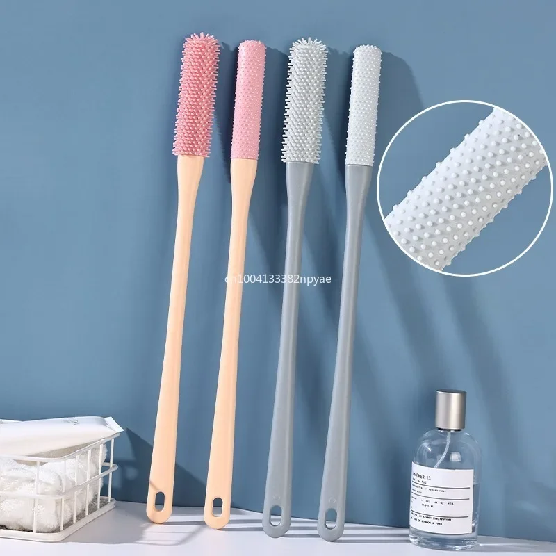 Brosse De Nettoyage Des Pieds, Brosse à Récurer Les Pieds En Silicone à Long Manche, Brosse De Nettoyage Pour Les Orteils