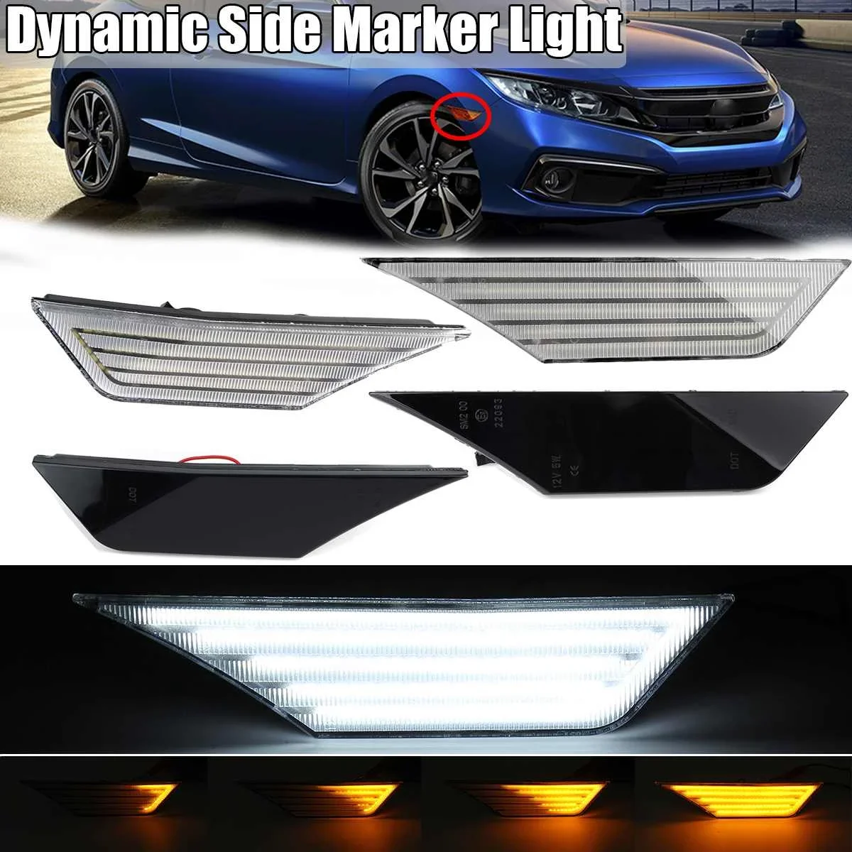 

Фонари поворотников для Honda Civic 10 поколения 2016 2017 2018 2019 2020