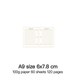 Premium Loose Leaf Spiral Notebook with High-Quality 100g Paper Inserts (A9 Memo)