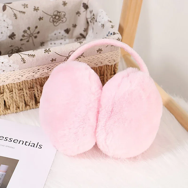 Portable Folding Winter Warm Earmuffs Fashion Solid Color Earflap Outdoor Cold Protection Soft Plush Ear Warmer warm earmuffs