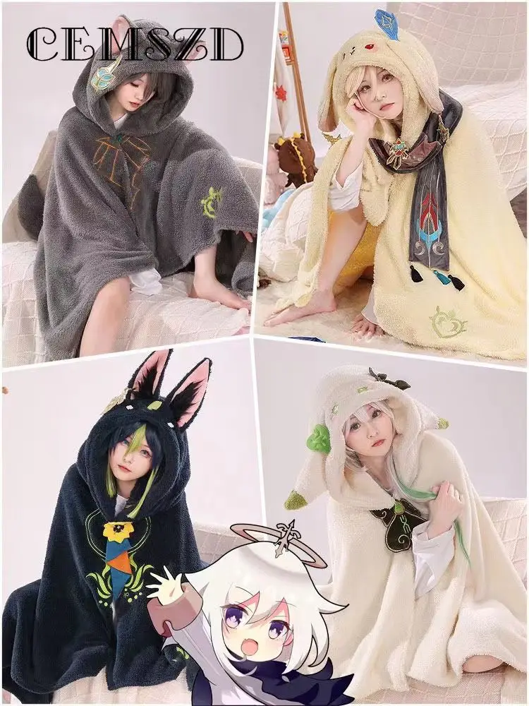 

Game Genshin Impact Hutao Wanderer Cosplay Anime Character Air Conditioning Blanket Home Pajamas Halloween Costumes