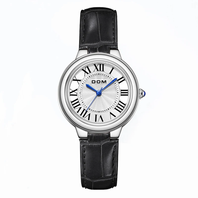 

DOM woman watch leather Minimalism quartz high-end business woman watch waterproof fashion G-1673L-7M