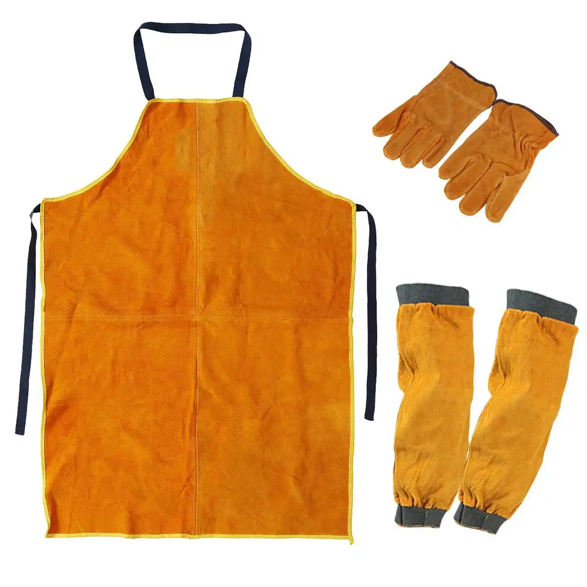 

Heavy Duty Gardening Welding Apron Sleeves Gloves Protection Thorn Proof Leather Work Safety Workwear Glaziers Blacksmith