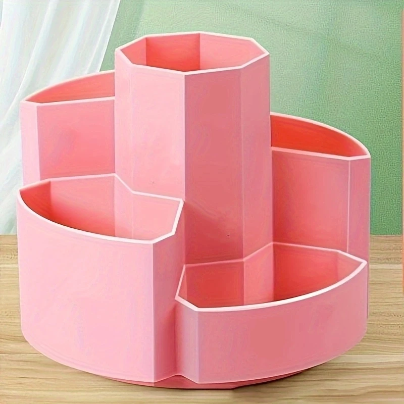 Pencil Pen Holder 7 Slots 360 Degree Rotating Desk Organizer Desktop Storage Stationery Supplies pen holder desk organizer pen and brush holder