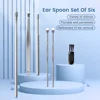 6pcs/set Spiral Ear Cleaner Wax Removal Tool Earpick Sticks Earwax Remover Curette Ear Pick Cleaning Ear Cleanser Spoon Ear Care 2
