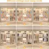 Closet System - 4.75-8FT Closet Organizer System with Wooden Drawers & Cube Storage Organizer, Up To 96" Closet Systems for 4