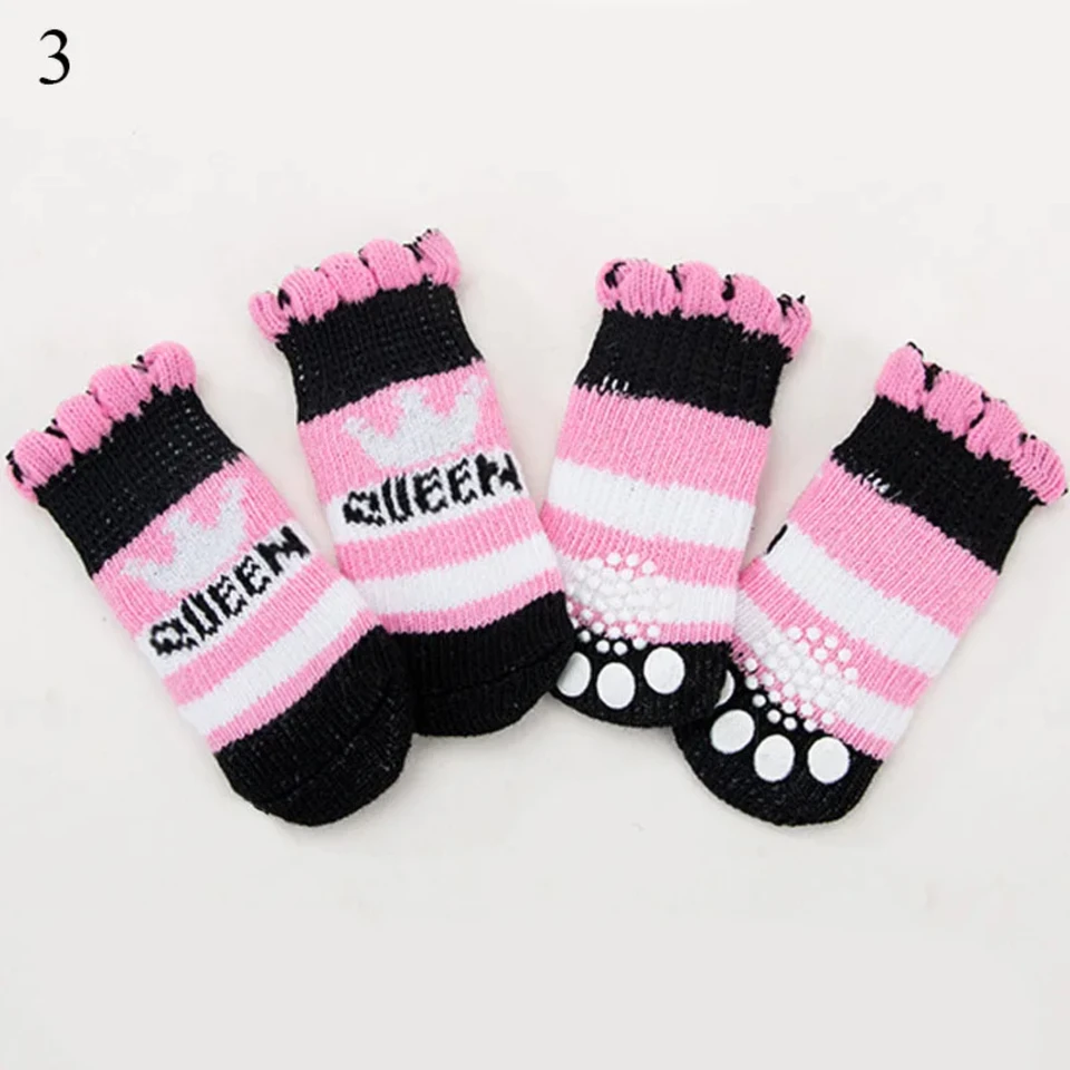 Warm Cartoon Anti Slip Dog Booties for Pets