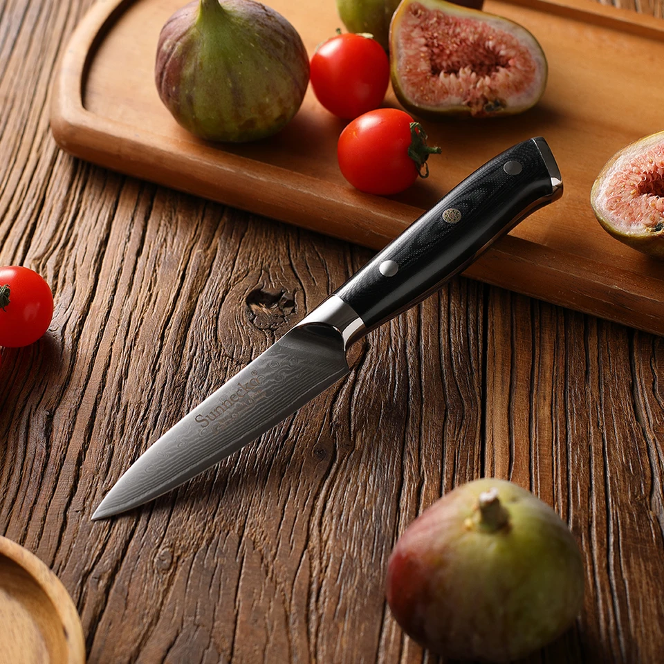 Damascus Steel Paring Knife 3.5 Inch Sharp Kitchen Tool