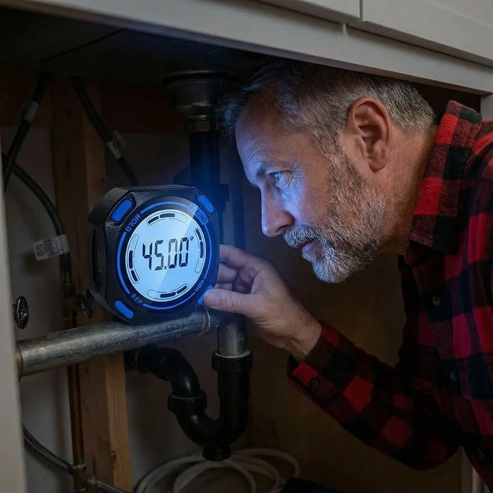 경사계 각도 게이지 마그네틱 베이스 LCD 디스플레이 전자 레벨 박스 정확한..